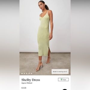 NWT Rails Shelby Dress Green Agave Ribbed Size Large